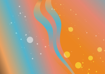 Blue and Orange Vertical Wave Background Template