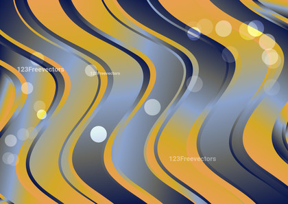 Abstract Blue and Orange Vertical Wave Background Vector Art