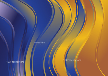 Abstract Blue and Orange Vertical Wave Background