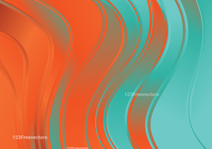 Abstract Blue and Orange Vertical Wave Background Template