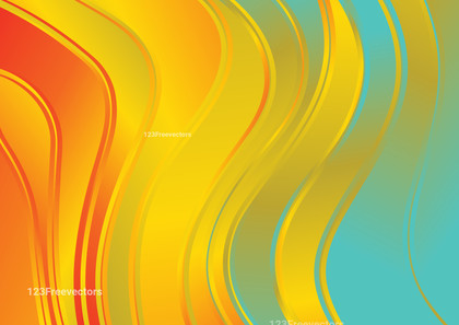 Blue and Orange Abstract Wave Background