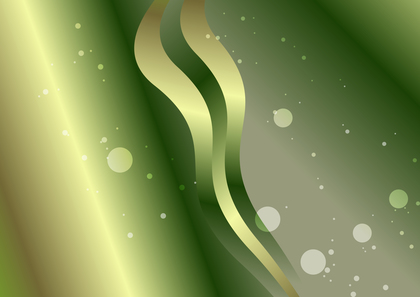 Abstract Wavy Green and Gold Gradient Background Vector Art