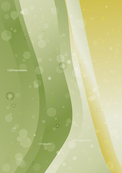 Abstract Green and Yellow Gradient Vertical Wave Background Illustration