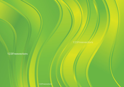 Abstract Green and Yellow Gradient Vertical Wavy Background Graphic
