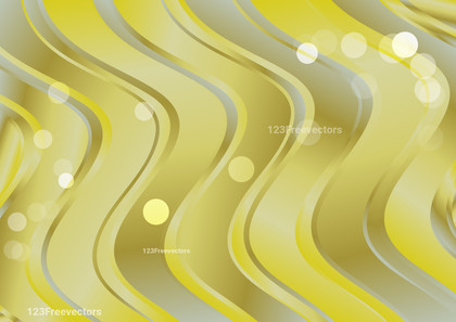 Abstract Grey and Yellow Gradient Wave Background