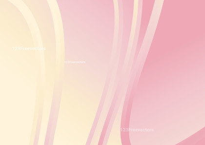 Abstract Pink and Beige Gradient Wavy Background Vector Image