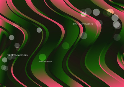 Abstract Pink and Green Gradient Vertical Wave Background Design