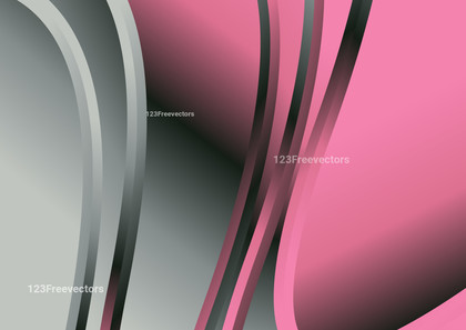 Abstract Pink and Grey Gradient Wavy Background