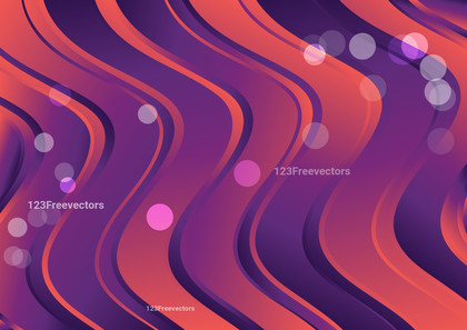 Purple and Orange Abstract Wavy Background