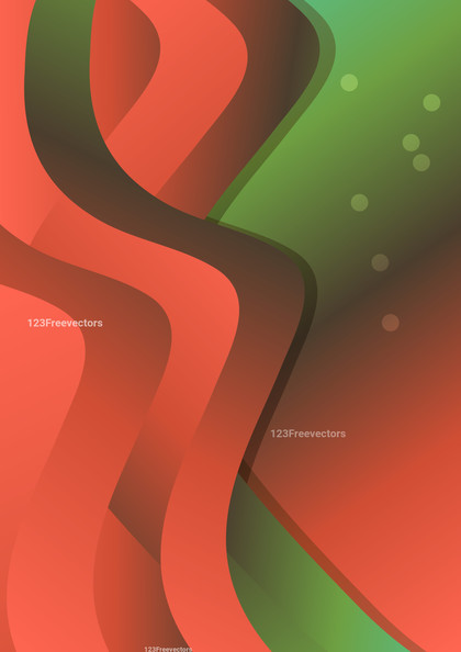 Red and Green Gradient Vertical Wavy Background Illustrator