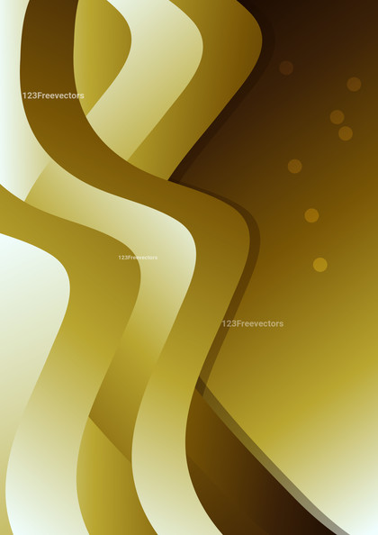 Wavy Yellow and Brown Gradient Background Vector