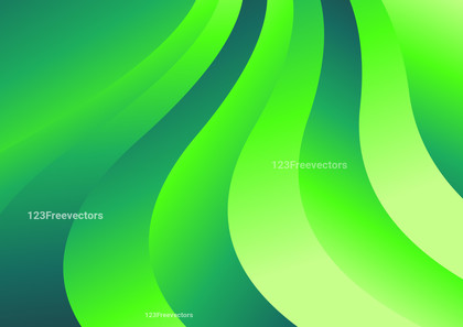Blue Green and Yellow Gradient Vertical Wave Background Vector Illustration