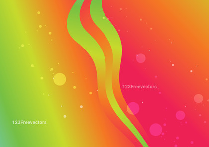 Green Orange and Pink Abstract Gradient Wave Background Vector Eps