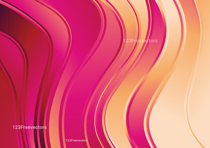 Orange Pink and Red Gradient Vertical Wavy Background Vector