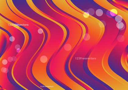 Pink Blue and Orange Abstract Gradient Wave Background