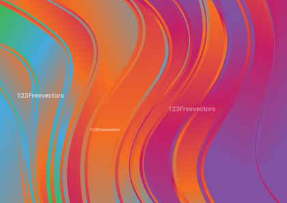 Pink Blue and Orange Abstract Gradient Vertical Wave Background Illustrator