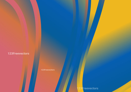 Pink Blue and Yellow Abstract Gradient Wave Background Vector