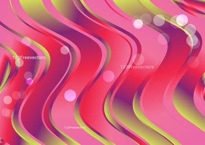 Abstract Pink Red and Green Vertical Wave Background Template Graphic