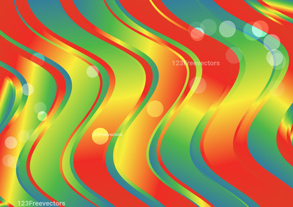 Red Green and Blue Gradient Wavy Background