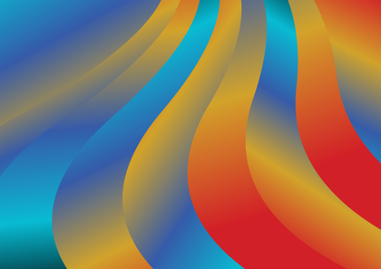 Abstract Red Orange and Blue Gradient Vertical Wave Background Template