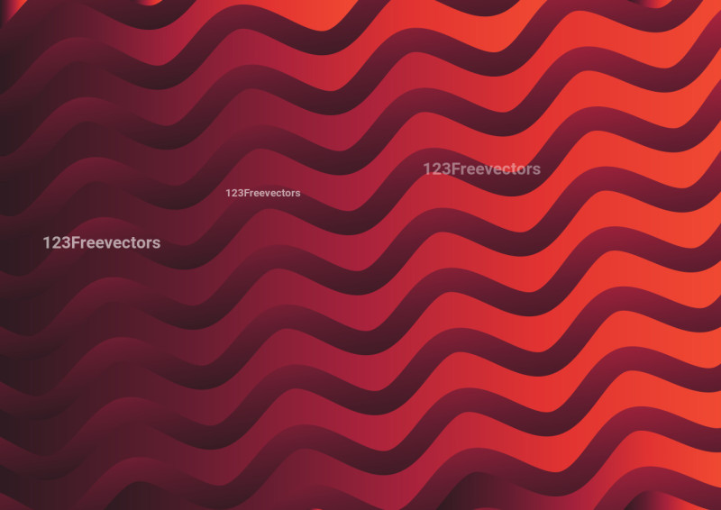 Abstract Dark Red Gradient Wavy Stripes Background