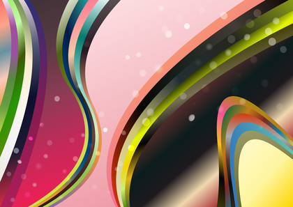 Colorful Gradient Wavy Stripes Pattern Background