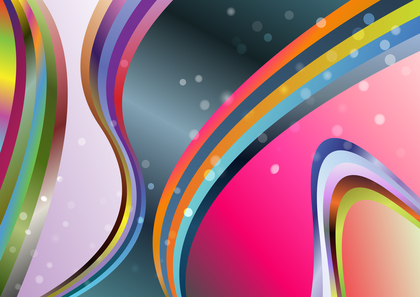 Abstract Colorful Gradient Wavy Stripes Background