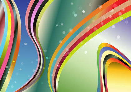 Colorful Gradient Wavy Stripes Background Vector Graphic