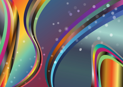 Abstract Colorful Gradient Wavy Stripes Background
