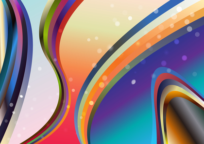 Colorful Gradient Wavy Stripes Pattern Background Design