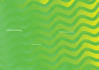 Green and Yellow Gradient Wavy Stripes Background