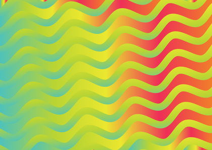 Abstract Blue Pink and Green Gradient Wavy Stripes Pattern Background