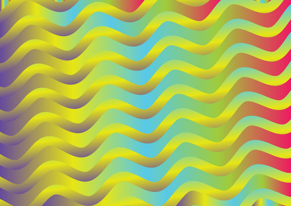 Pink Blue and Yellow Gradient Wavy Stripes Pattern Background