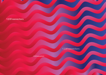 Abstract Pink Red and Blue Gradient Wavy Stripes Pattern Background Design