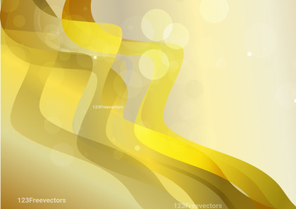 Abstract Yellow and White Gradient Geometric Wave Shape Background Design