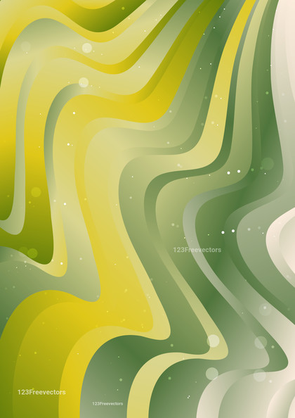 Green and Yellow Geometric Wave Shape Gradient Background
