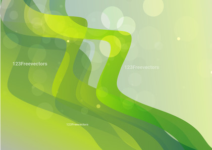Green and Yellow Wavy Shapes Gradient Background