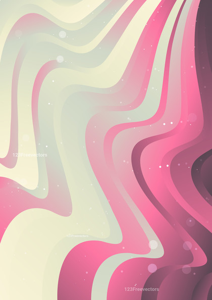 Pink and Beige Wavy Geometric Gradient Background Design