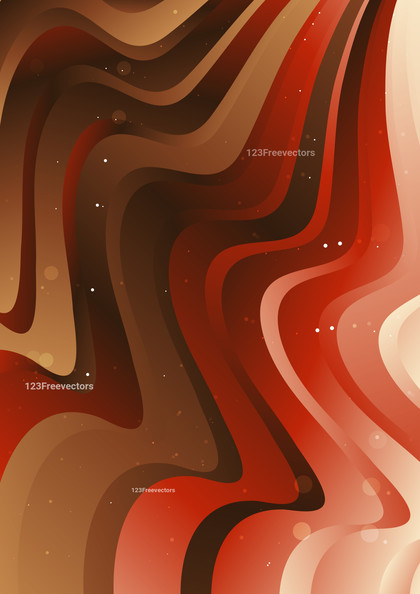 Abstract Red and Brown Gradient Wavy Shapes Background Image