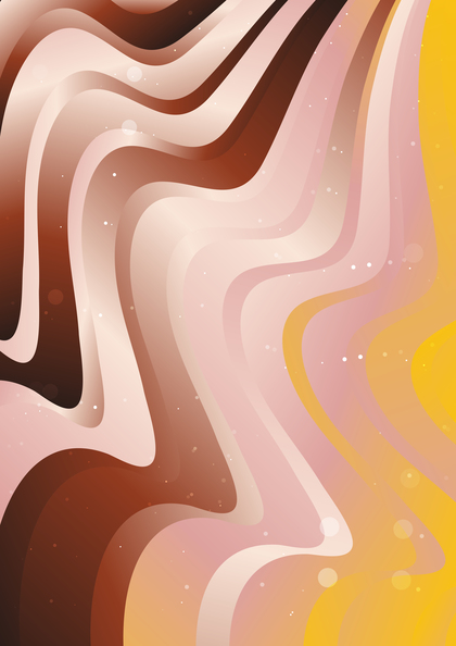 Abstract Yellow and Brown Geometric Wavy Gradient Background