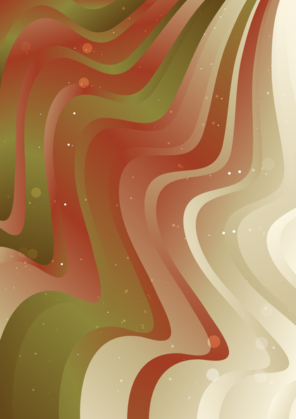 Red Brown and Green Wavy Shapes Gradient Background Illustrator