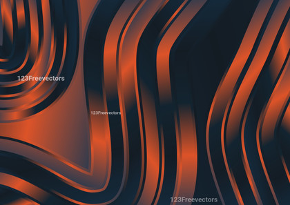 Abstract Blue and Orange Geometric Wavy Background Vector Image