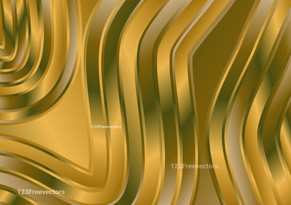 Abstract Green and Gold Geometric Wavy Background