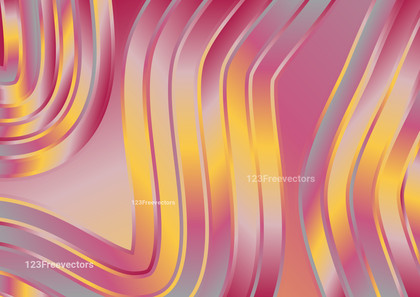Abstract Grey Pink and Yellow Geometric Wavy Background