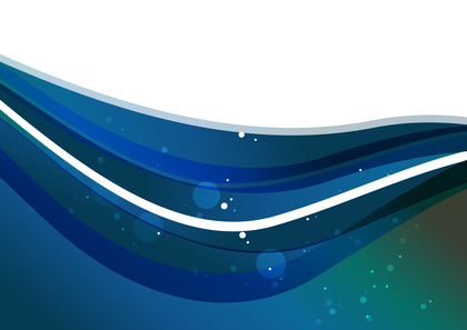 Dark Blue Wave Background with Space for Your Text Vector Illustration