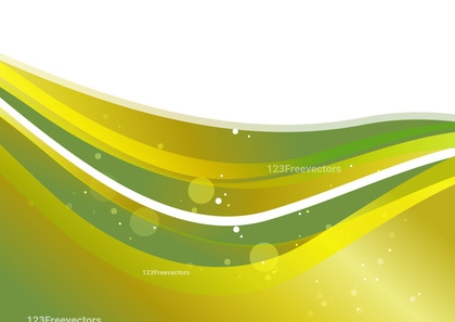 Green and Yellow Wavy Background with Space for Your Text Vector Graphic