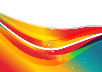Red Orange and Blue Wave Background with Space for Your Text