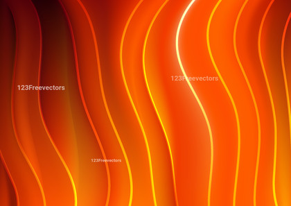 Bright Orange 3D Vertical Wave Lines Background Illustrator