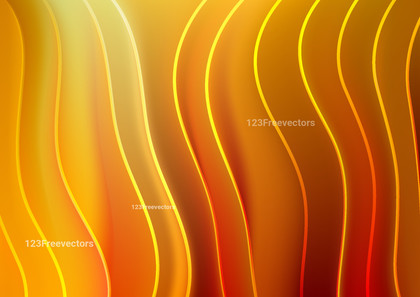 Abstract Orange 3D Vertical Wave Lines Background Vector Eps