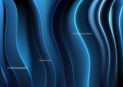 Black and Blue 3D Wavy Lines Background